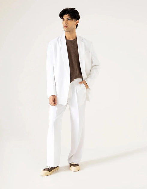 OVERSIZED TAILORED PANAMA BLAZER